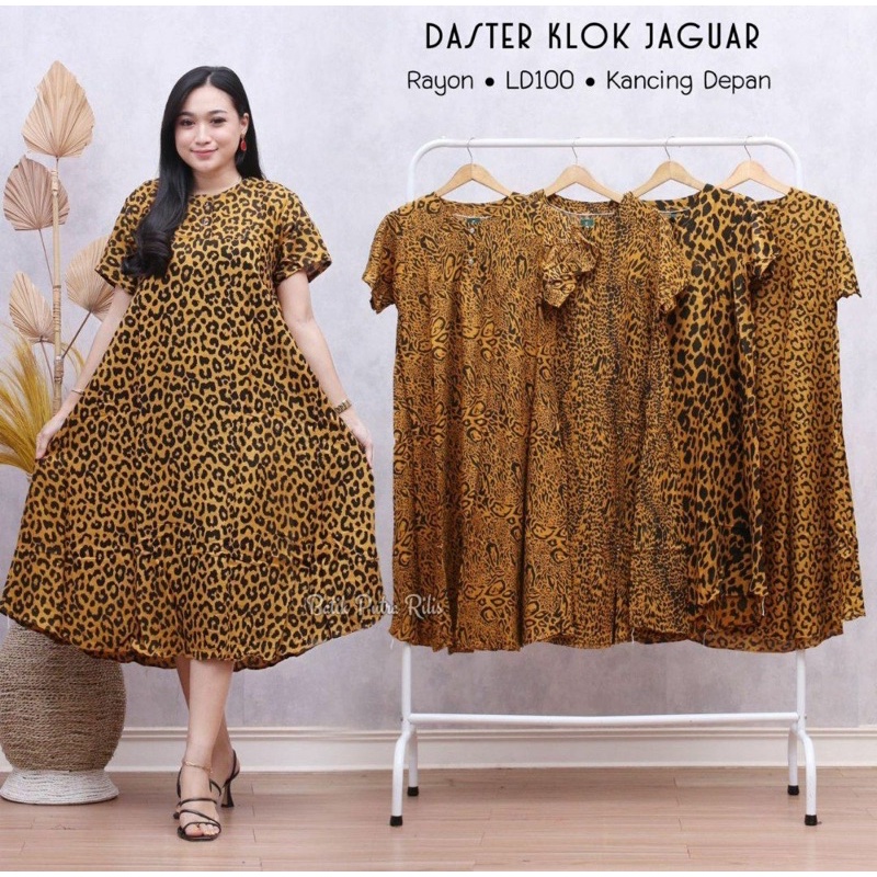 DASTER MACAN LENGAN PENDEK KEKINIAN WANITA DASTER KANCING DEPAN LD 100 BUSUI BAHAN RAYON ADEM