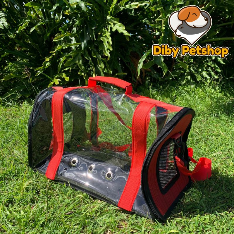 tas kucing transparan 3 in 1 tas gendong kucing ukuran besar