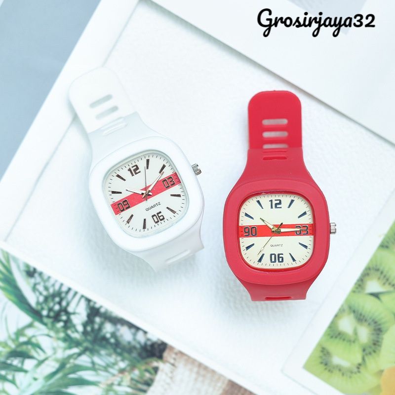 (GROSIRJAYA32) Jam Tangan Casual GITA Analog Quartz Wanita Dan Pria Strap Rubber Korean Fashion Import GROSIRJAYA32