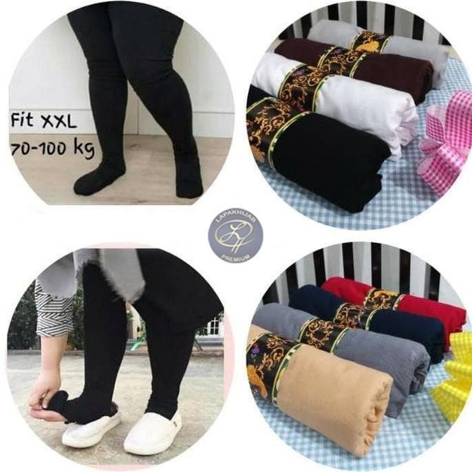 Legging Wudhu Celana Leging Jumbo Wanita Tebal Murah Plus Kaos Kaki Instan Wudhu