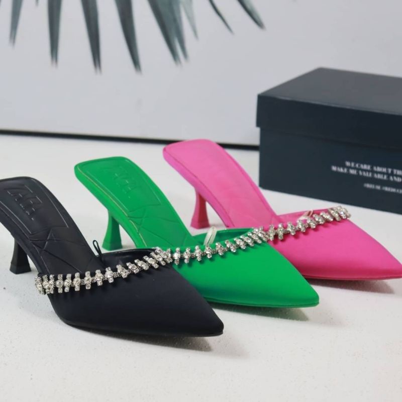 HEELS ZR / ZS 475 / SLOP HEELS /HEELS FUSHIA / HEELS GREEN / HEELS 6.5CM