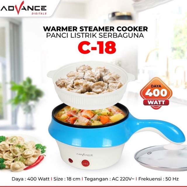 Advance Panci Elektrik Warmer Steamer Cooker Multifungsi C-18