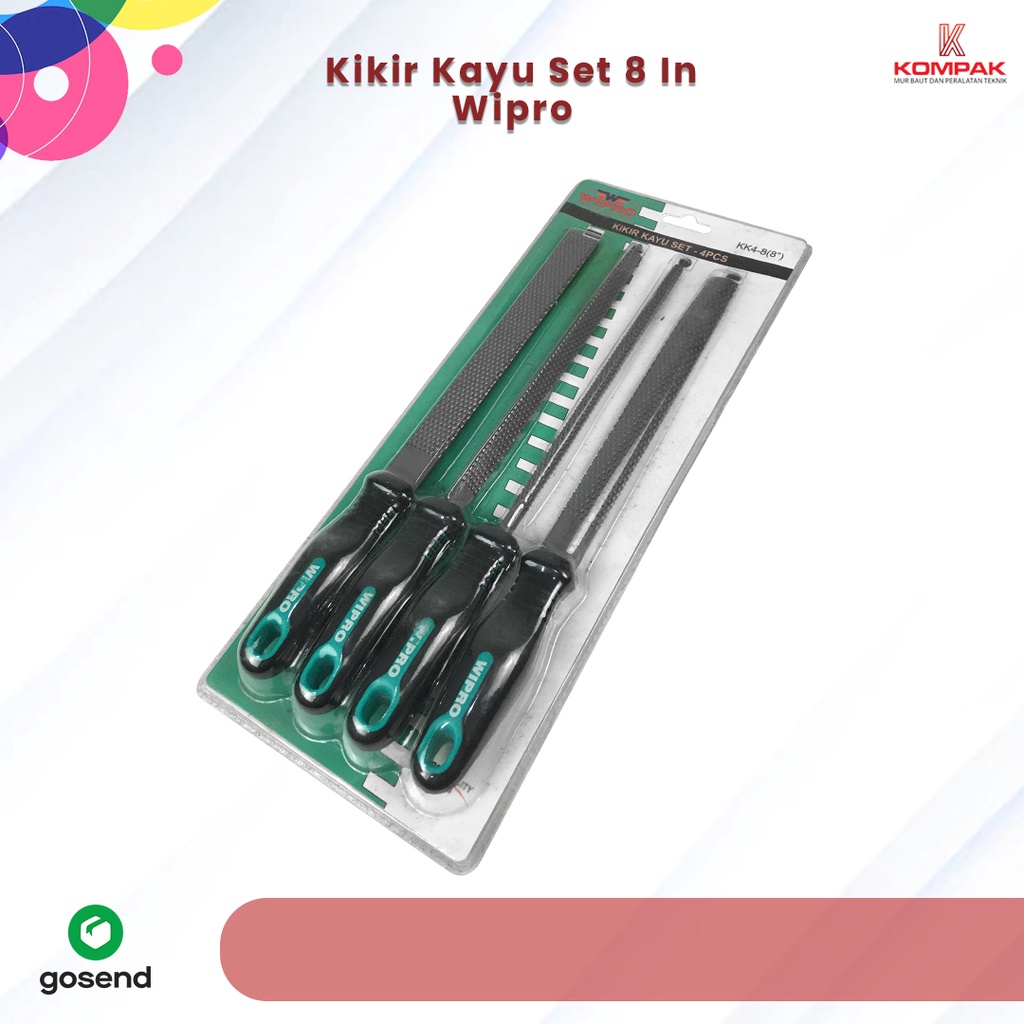 4pcs Kikir kayu set 8" ( Besar ) kikir tukang heavy duty Best Quality Wipro