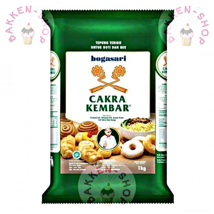 

Tepung Terigu Cakra Kembar Premium 1kg Bogasari