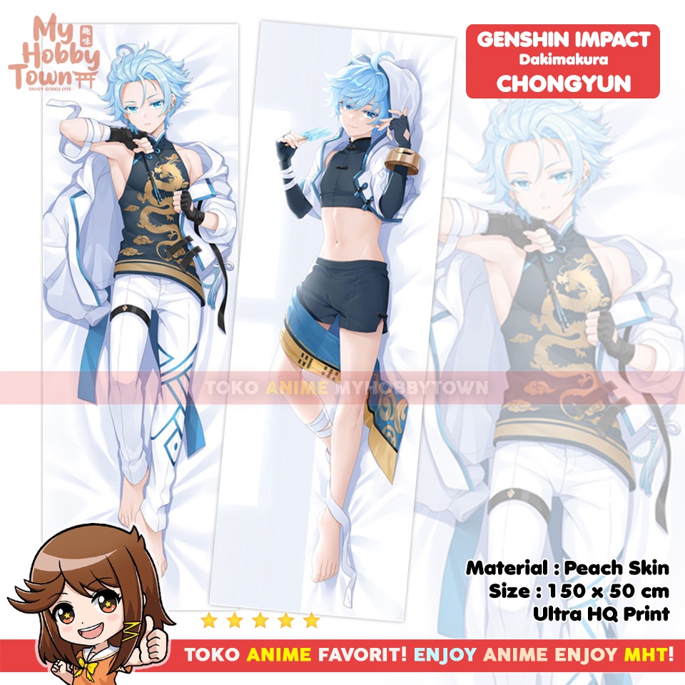 Sarung Bantal Anime Dakimakura Genshin Impact : Chongyun Band Drummer