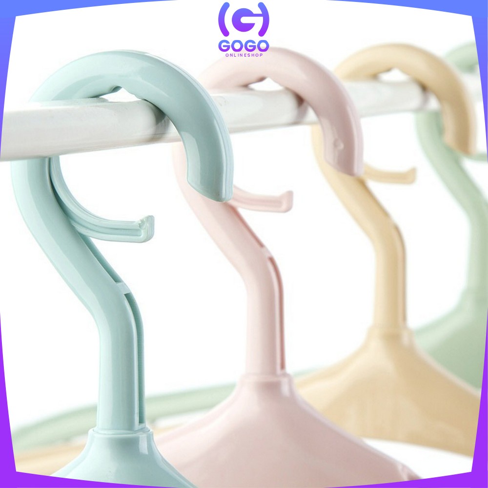 GOGO-C281 Hanger Baju Jepitan 8IN1 / Gantungan Jemuran Baju Plastik Tebal / Hanger Kaos Kaki / Gantungan Pakaian Dalam