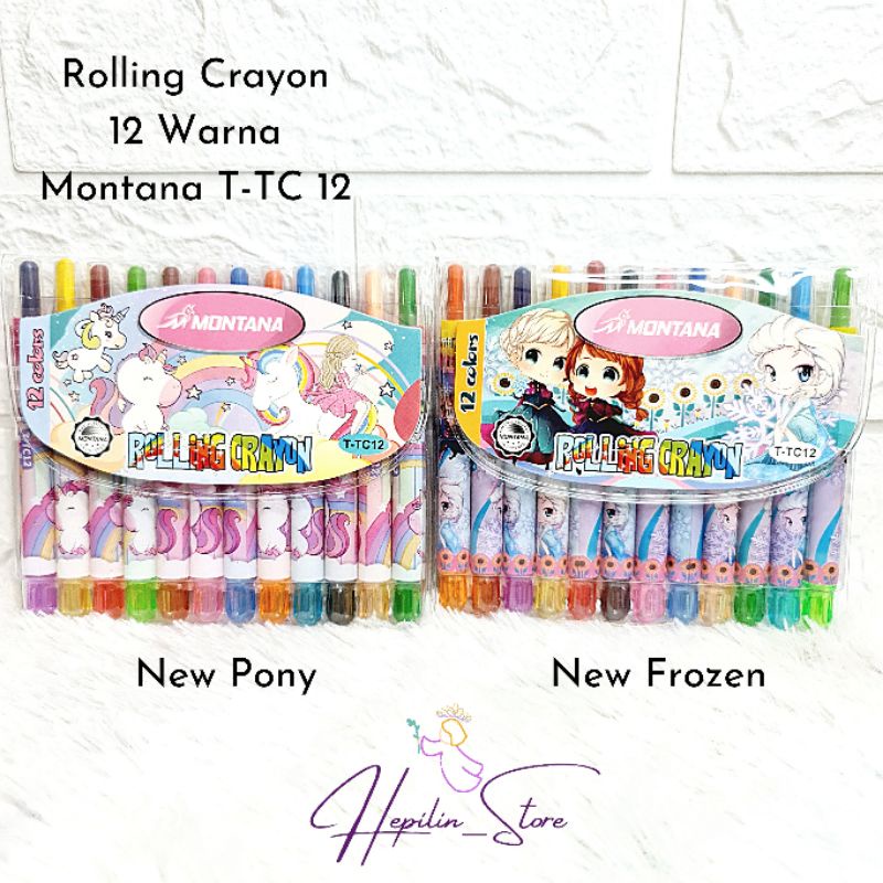 

Crayon PUTAR PENDEK KARAKTER 12 Warna / Crayon Putar Kecil Mini