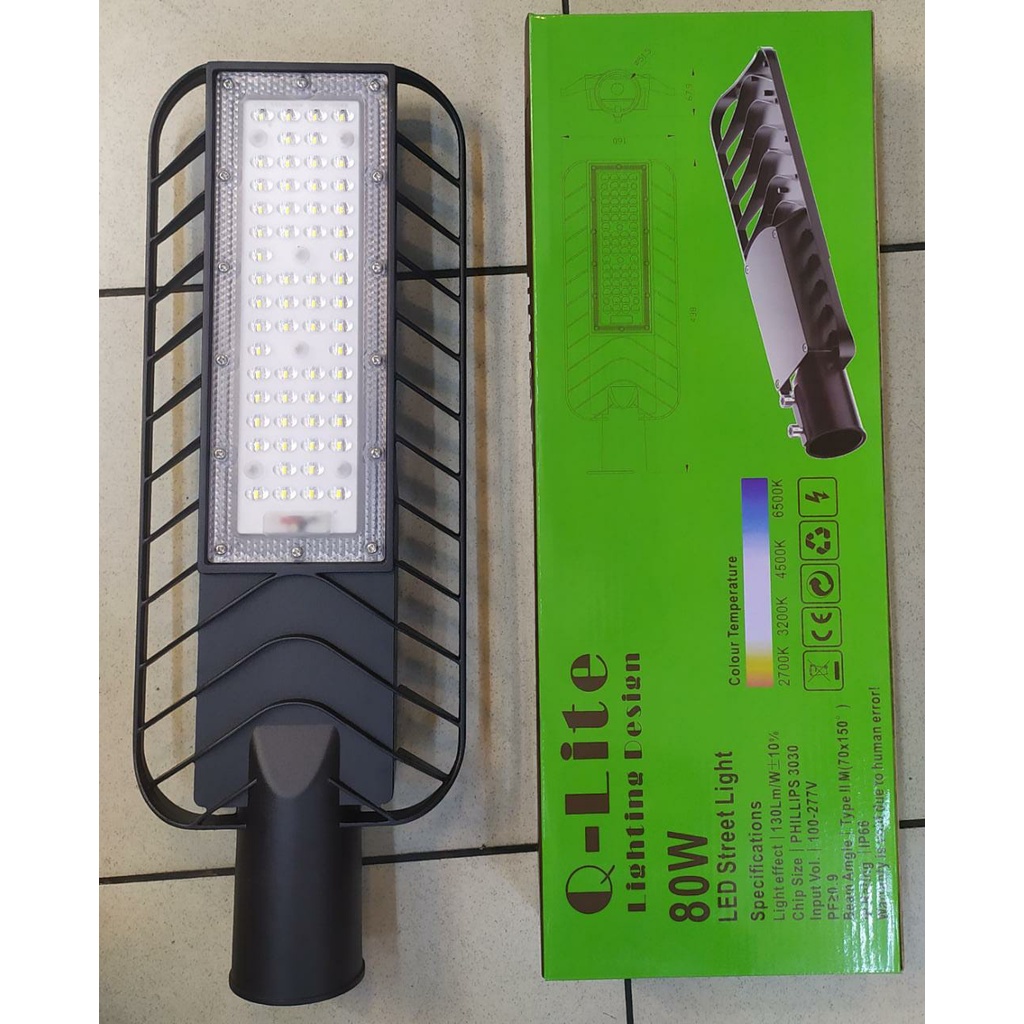 Lampu jalan led 80W Qlite / Lampu led PJU / Lampu led PJU / lampu sorot led
