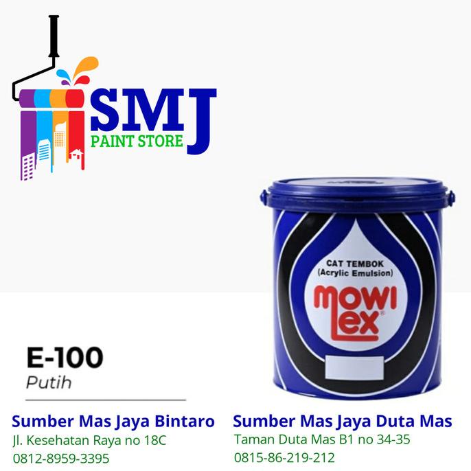 Jual Cat Tembok Interior Mowilex Emulsion Warna Putih E100 Kemasan 25lt Shopee Indonesia 7348