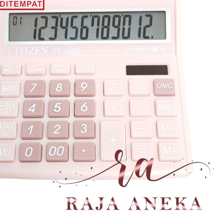 

READY ✅KALKULATOR FANCY WARNA WARNI CALCULATOR CITIZEN 555N 555 N 555 C 555 COLOUR SERIES 12 DIGIT CHECK ULANG CHECK CORRECT BISA HITUNG ULANG|SQ2