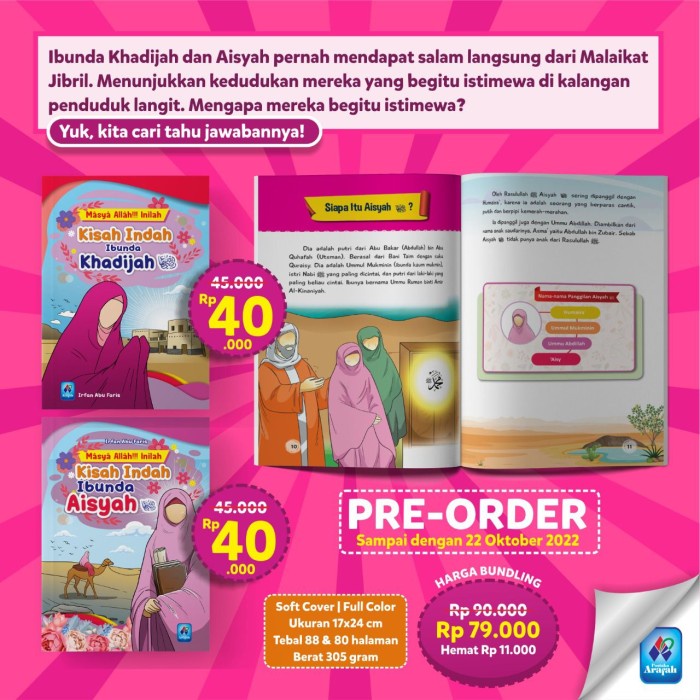 Kisah Indah Dua Ibunda Mulia Kisah Ibunda Khadijah Dan Aisyah