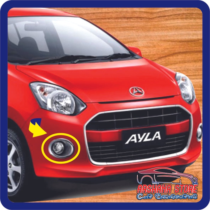 [BAYAR DIRUMAH] Cover Ring Fog Lamp Ayla 2013-2016 - 1 Set RL / Perlengkapan Variasi Mobil Murah / A
