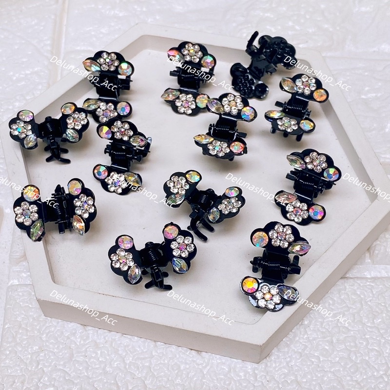 DELUNASHOP HARGA PER 12 PCS JEPIT RAMBUT MINI KECIL JEPIT RAMBUT PERMATA BLING BLING PIN RAMBUT