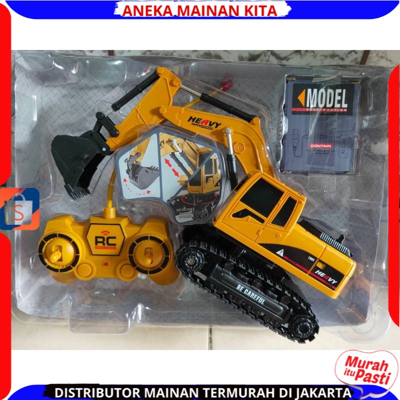 Mainan Anak RC Truck Beko Excavator 360 Degree Truck Konstruksi Remote Control