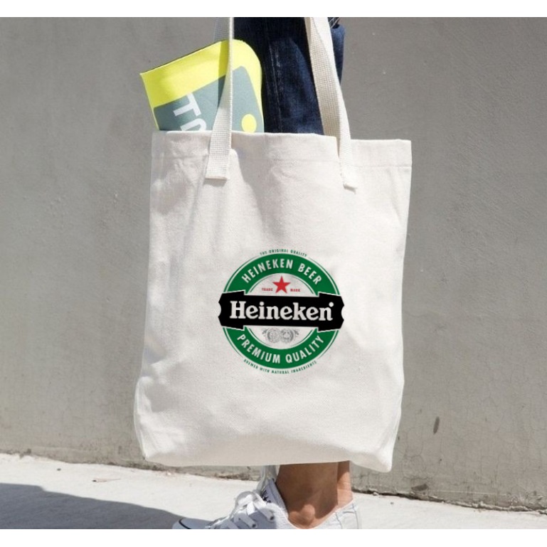 Tote Bag Canvas HEINEKENN O / Tas Nudie Canvas / Tote Bag Kanvas TIPE B