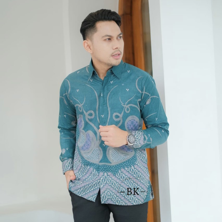 Batik Alina Baju Batik Wanita Modern Atasan Batik Kerja Wanita Lengan Panjang Tunik Batik Kantor Blouse Batik Seragam M L XL XXL