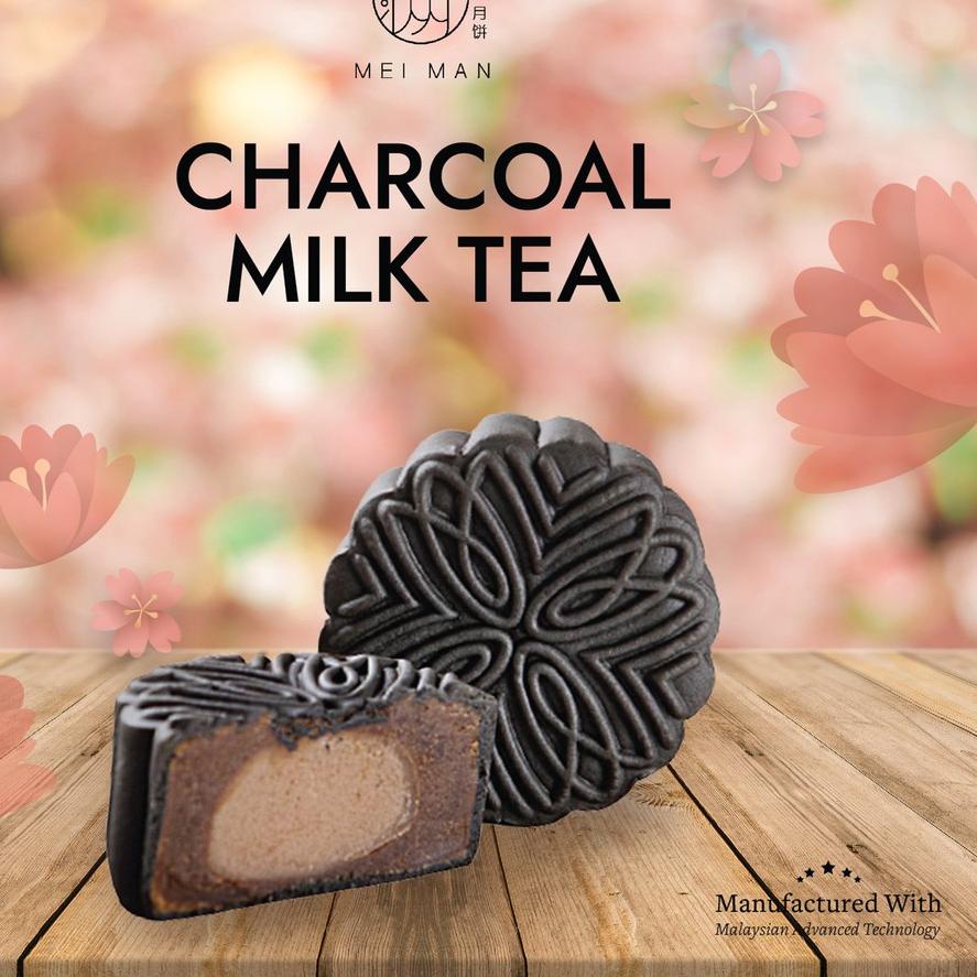

BAYAR DITEMPAT✔️MEIMAN Mooncake/MEI MAN Charcoal Milk Tea Mooncake MINI|KD9