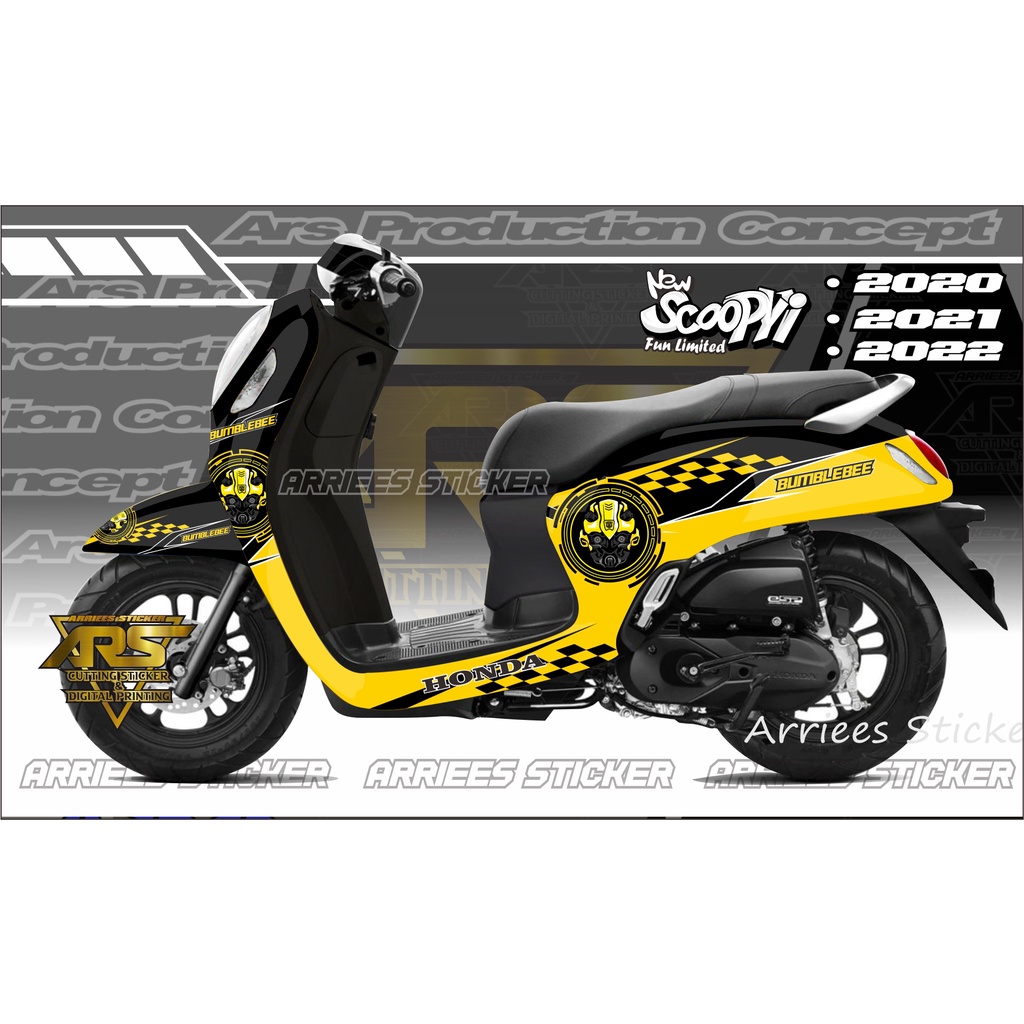 DECAL STICKER ALL NEW SCOOPY PRESTIGE 2022. STICKER DECAL SCOOPY 2020 . 2021 . 2022 FULL BODY