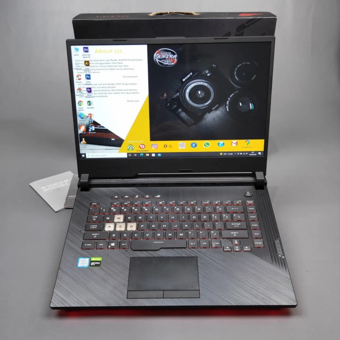 [Laptop / Notebook] Asus Rog Strix G531Gd I5 9300H Ram 8Gb Ssd 512Gb Nvidia Gtx 1050 Laptop Bekas /