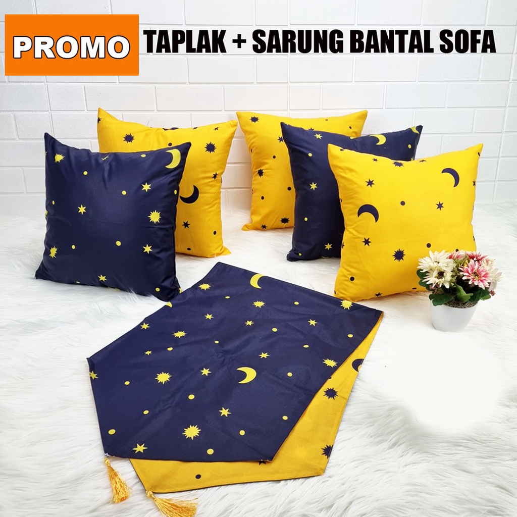 [✅COD] Sarung Bantal Sofa Minimalis Taplak Meja Tamu