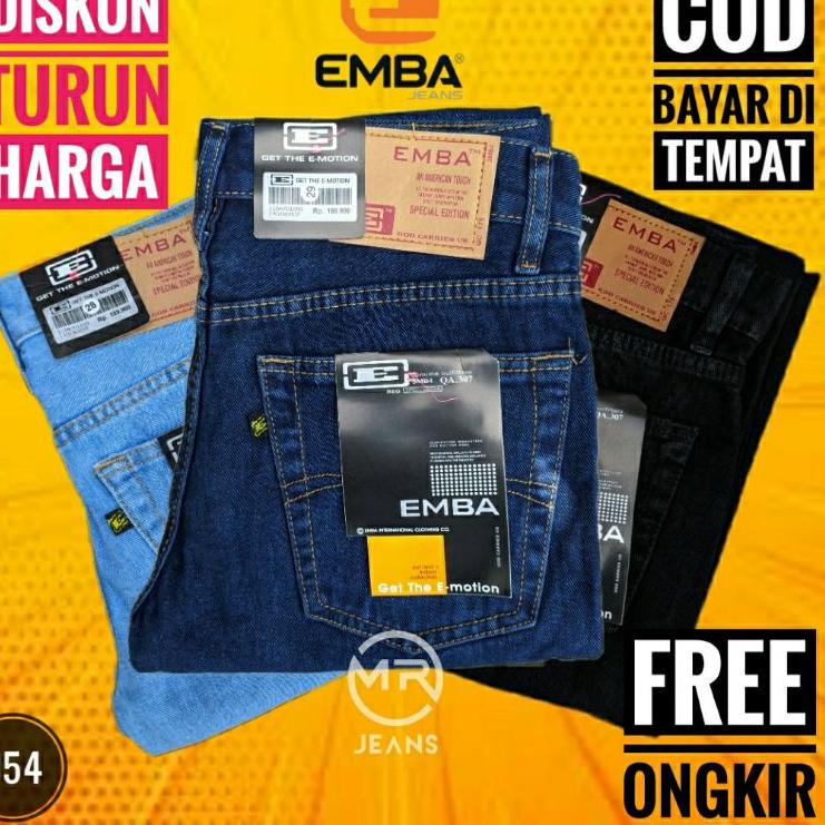 [PRODUK KMNP8] TURUN HARGA Celana Emba Jeans Pria / Cowok Emba Grade Original Reguler / Standar 28-3