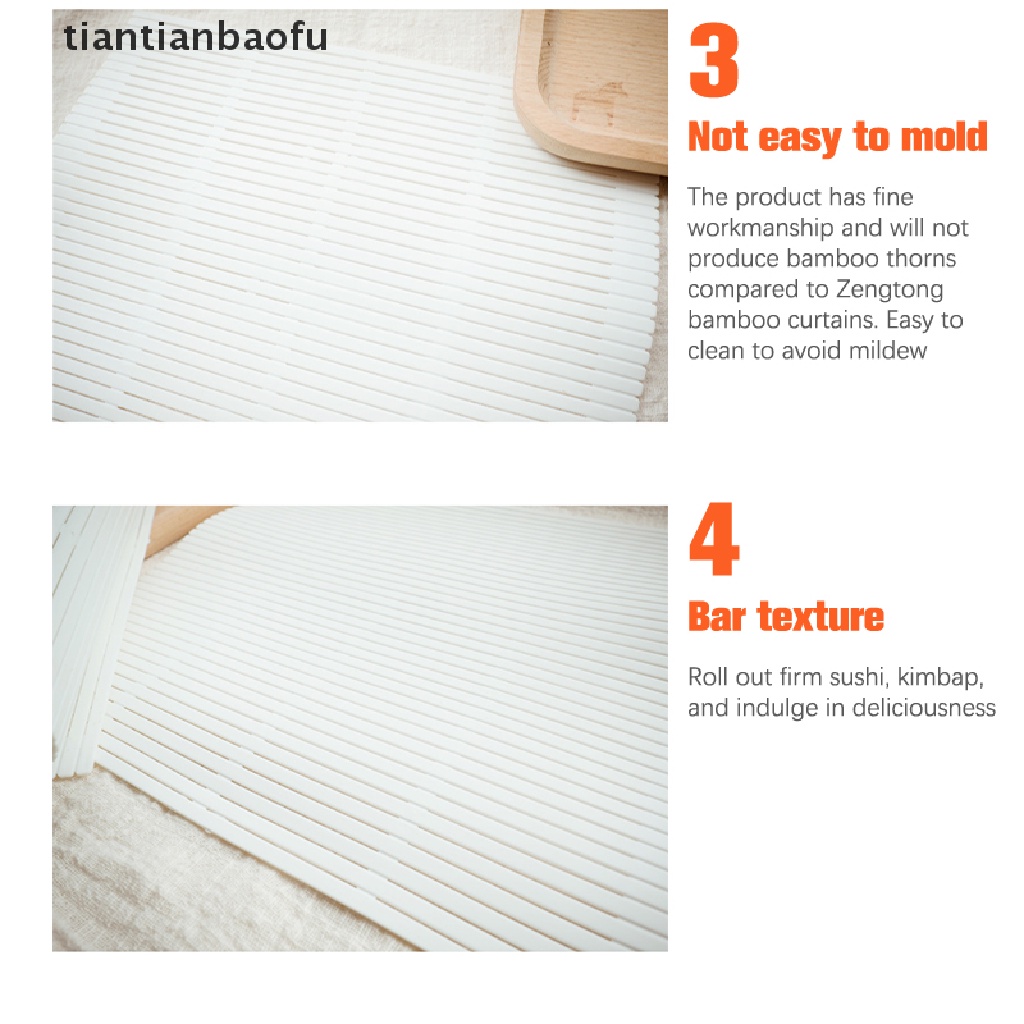 (Tianbaofu) Alas Penggulung Sushi DIY Anti Lengket