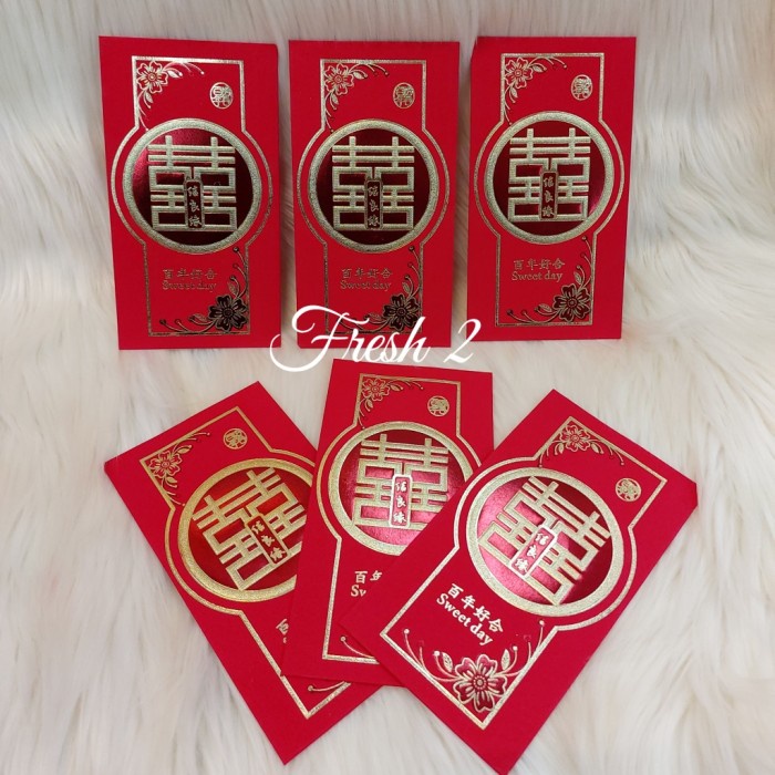 

Hot Sale Angpao Shuangxi Panjang 12/Amplop Wedding Berkualitas
