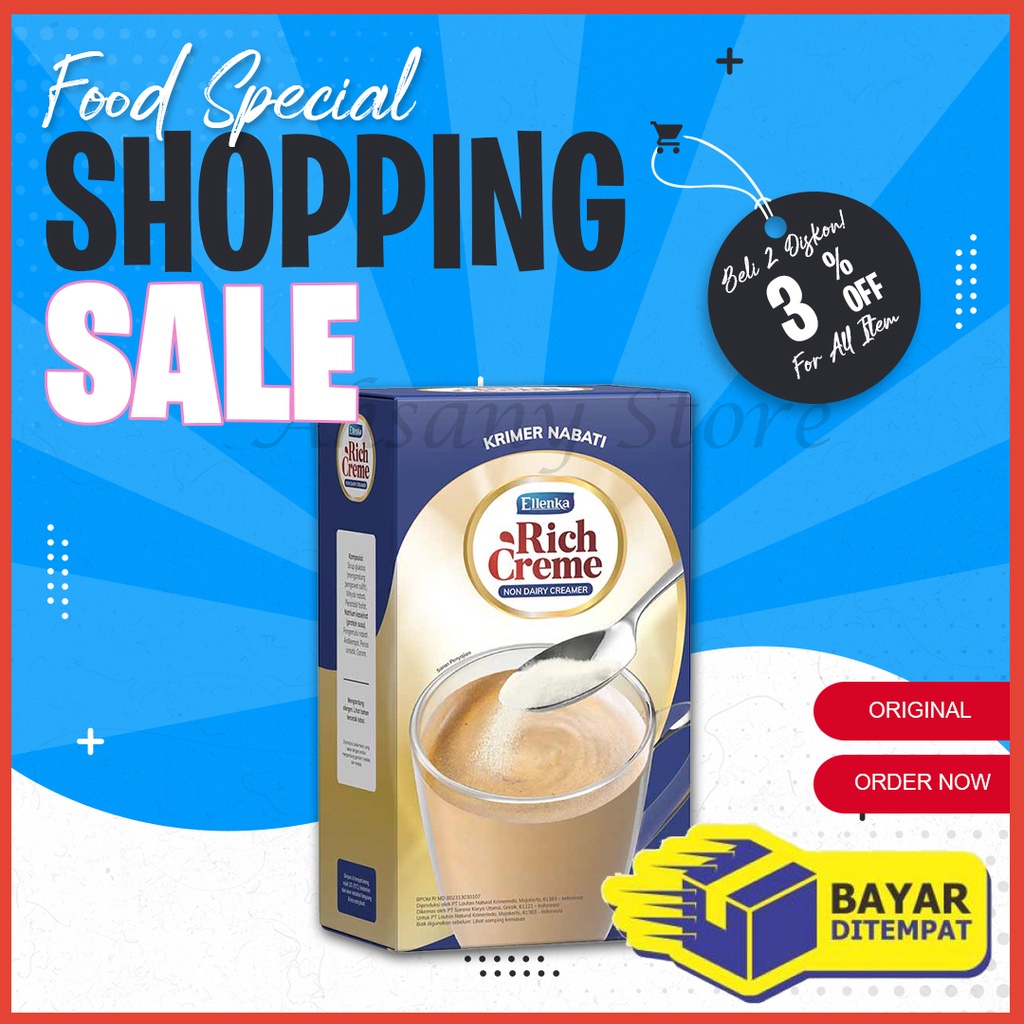 

Creamer Krimer Cremer Bubuk Ellenka Rich Creme Non Dairy 500 gr