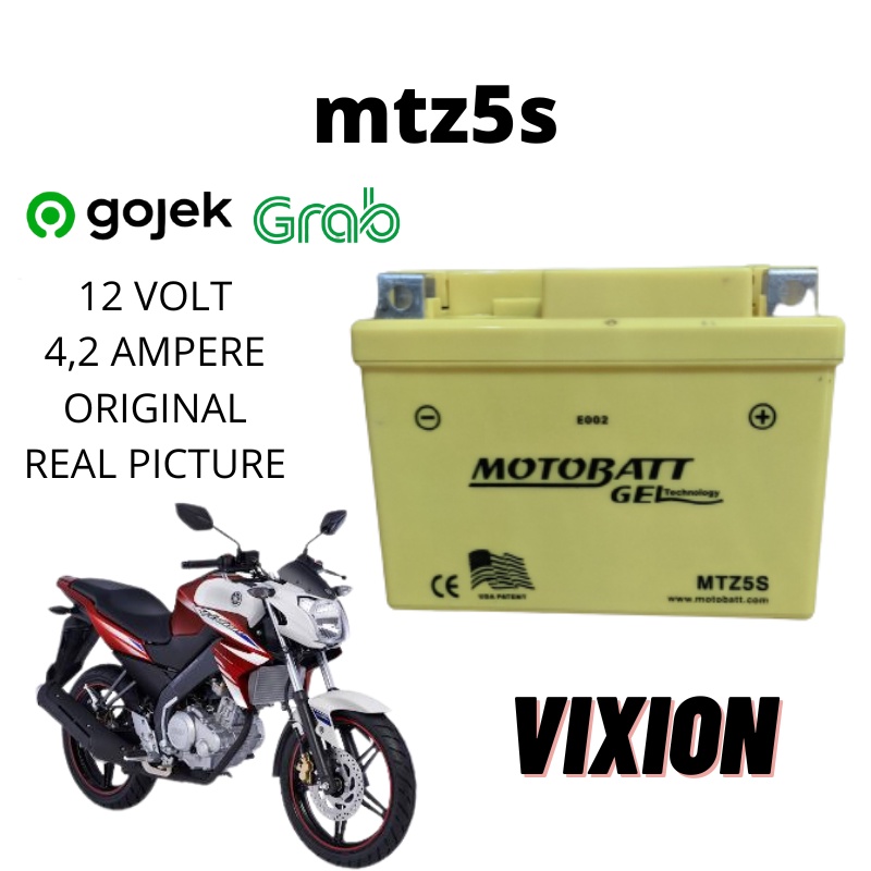aki motor kering motobatt mtz5s original yamaha vixion old new NVL [new vixion lighting] NVA [new vixion advance] led