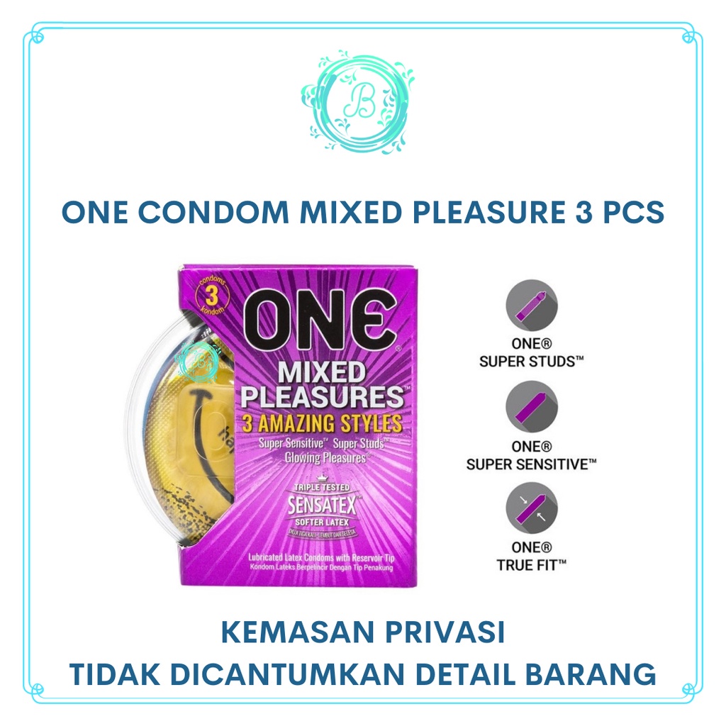 Kondom ONE Mixed Pleasure isi 12 pcs ONE Condom Mixed Pleasure