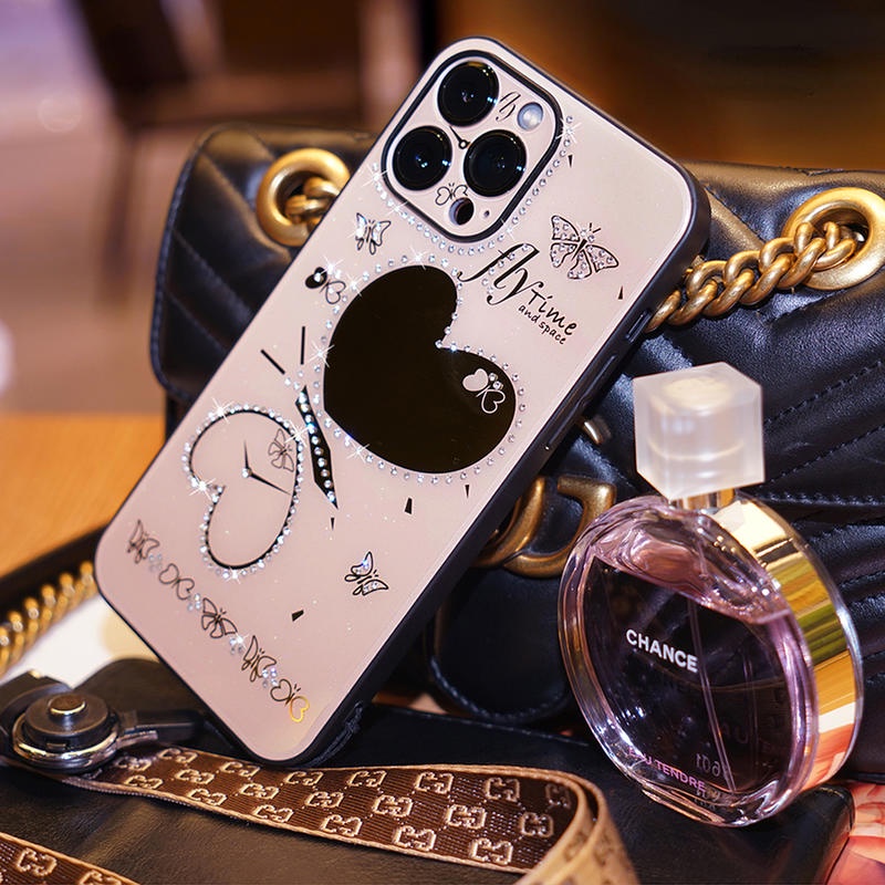 Casing soft case Huawei P30 P40 Pro Mate 30 40 Pro Mate30 Mate40 Aksen Cermin Berlian Imitasi