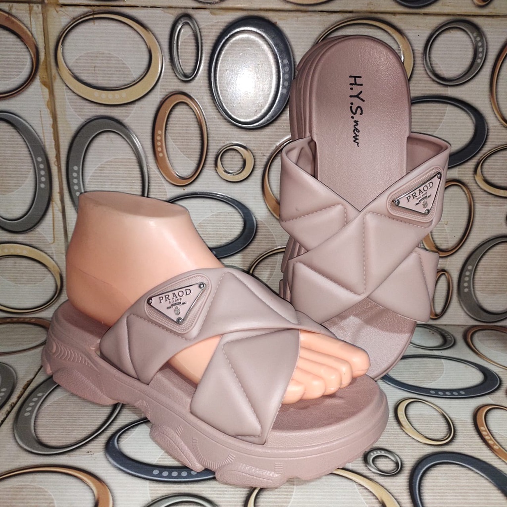 Sandal Wanita Terbaru / Wedges Silang / HYS 2201-10