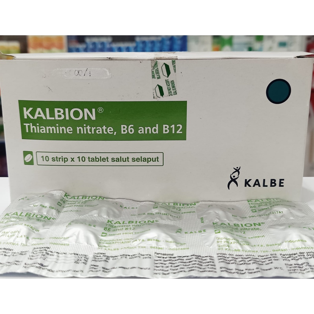 Kalbion Vitamin B1, B6, B12 B Complex Vitamin Saraf Isi 10 Tablet