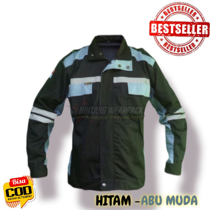 WEARPACK SEMI JAKET/KEMEJA SAFETY K3/SERAGAM TAMBANG/WEARPACK ATASAN LENGAN PANJANG/BAJU SAFETY/PAKA