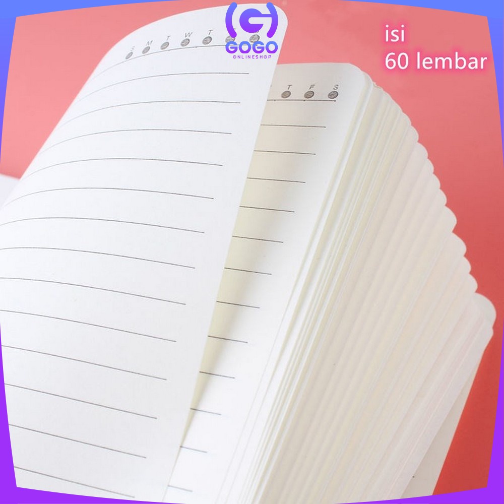 GOGO-A32 Buku Tulis Catatan Notebook Ring A5 / Notebook Journal / Buku Tulis A5 Spiral Notebook Aesthetic / Spiral Buku Agenda