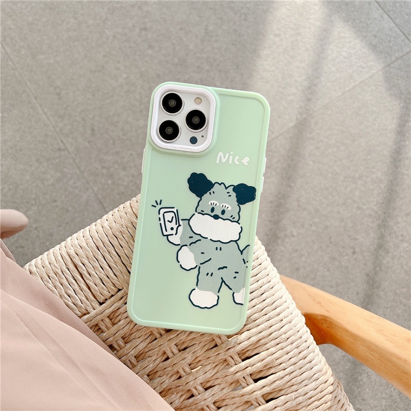 Soft Case Silikon TPU Motif Kartun Anjing Warna Permen Untuk IPhone 14 13 12 11 Pro Max