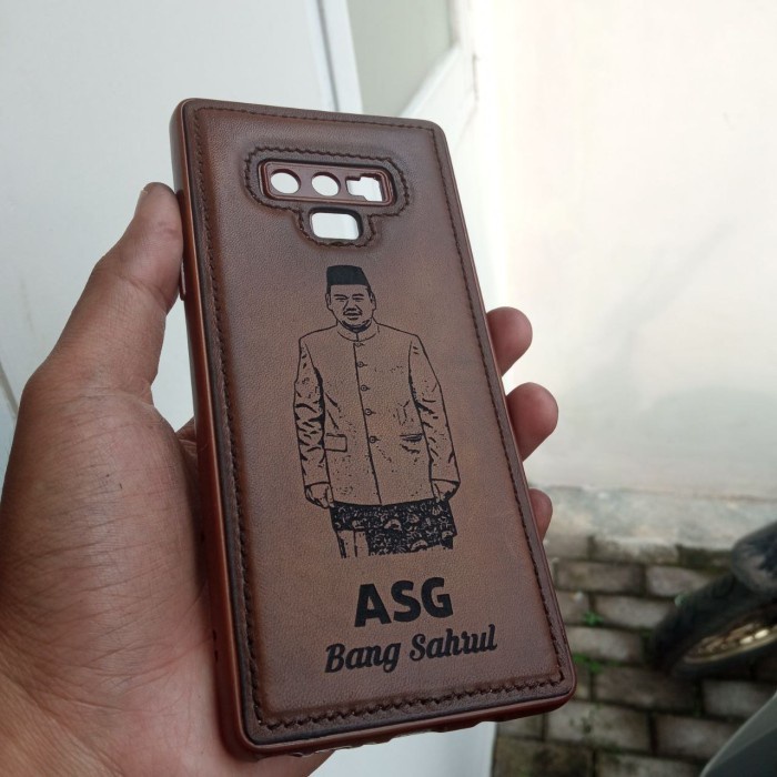 Custom Case Kulit Asli Samsung Note 9 Plus Free Design Nama Logo
