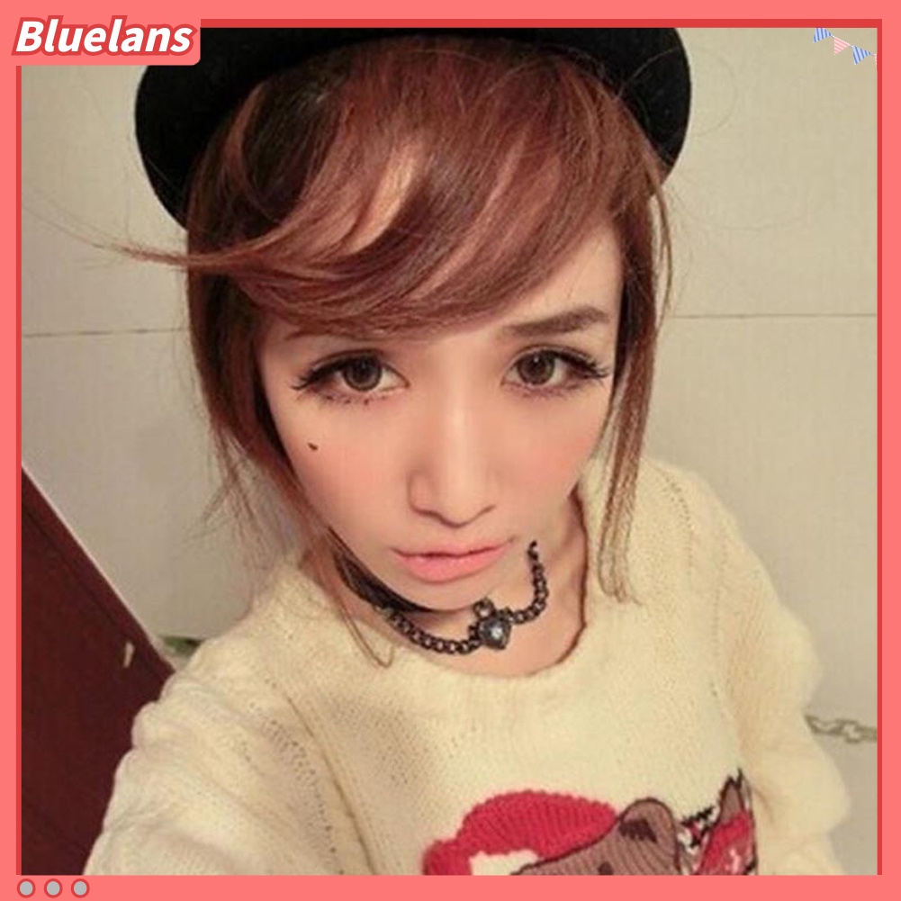 Bluelans Women Fashion Punk Heart Alloy Pendant Faux Leather Chain Choker Collar Necklace