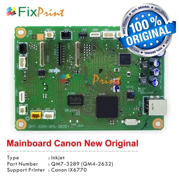 Main Board Printer Canon Ix6770, Mainboard Ix 6770, Motherboard Canon 6770