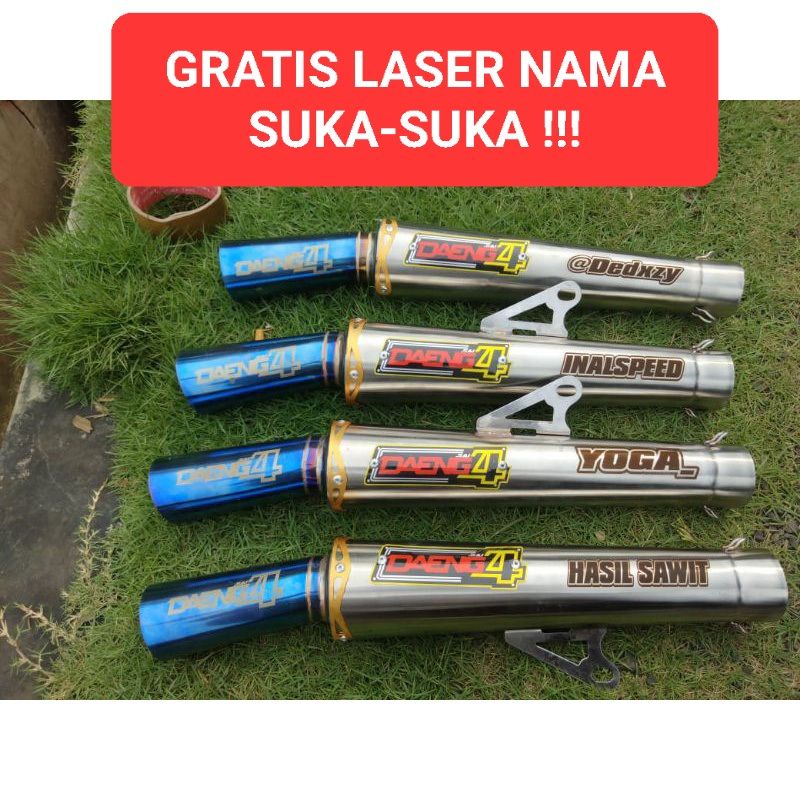DAENG 4 BLUE SLINCER ONLY KNALPOT DAENG 4 SAI4 FREE LASER INLET 50MM
