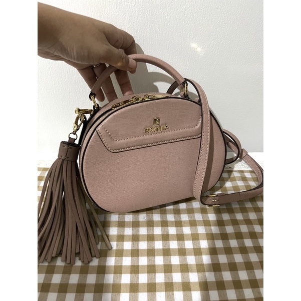 Preloved tas Bonia baby Sonia blush pink BOKED