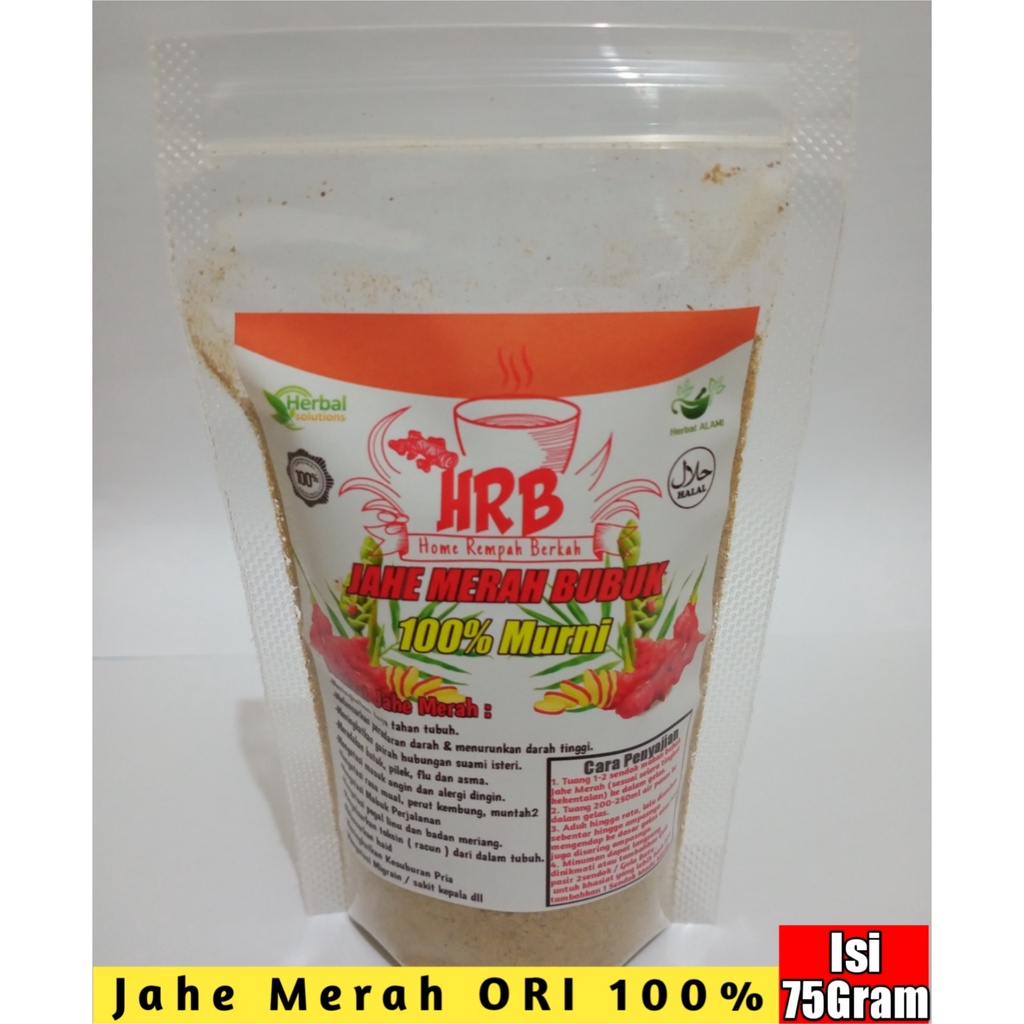 Jual Serbuk Jahe Merah Ori Isi Gram Murni Jahe Merah Bubuk