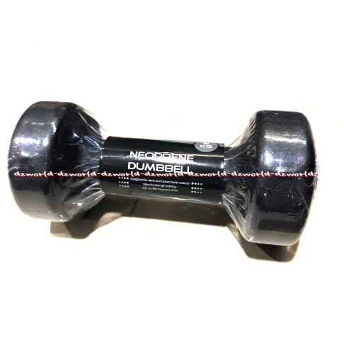 Berwyn Dumbbell Neoprene 5kg Peralatan Olahraga Barbel Hitam 5 kg Dumbel Berwin Black Barbell Warna Hitam