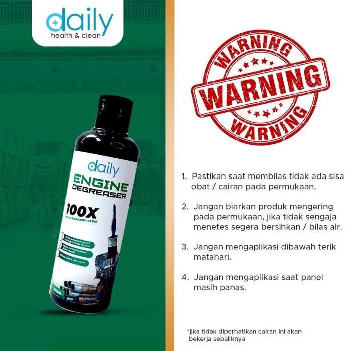 Cairan Pembersih Noda Gemuk dan Bekas Oli Daily Engine Degreaser 250 ML