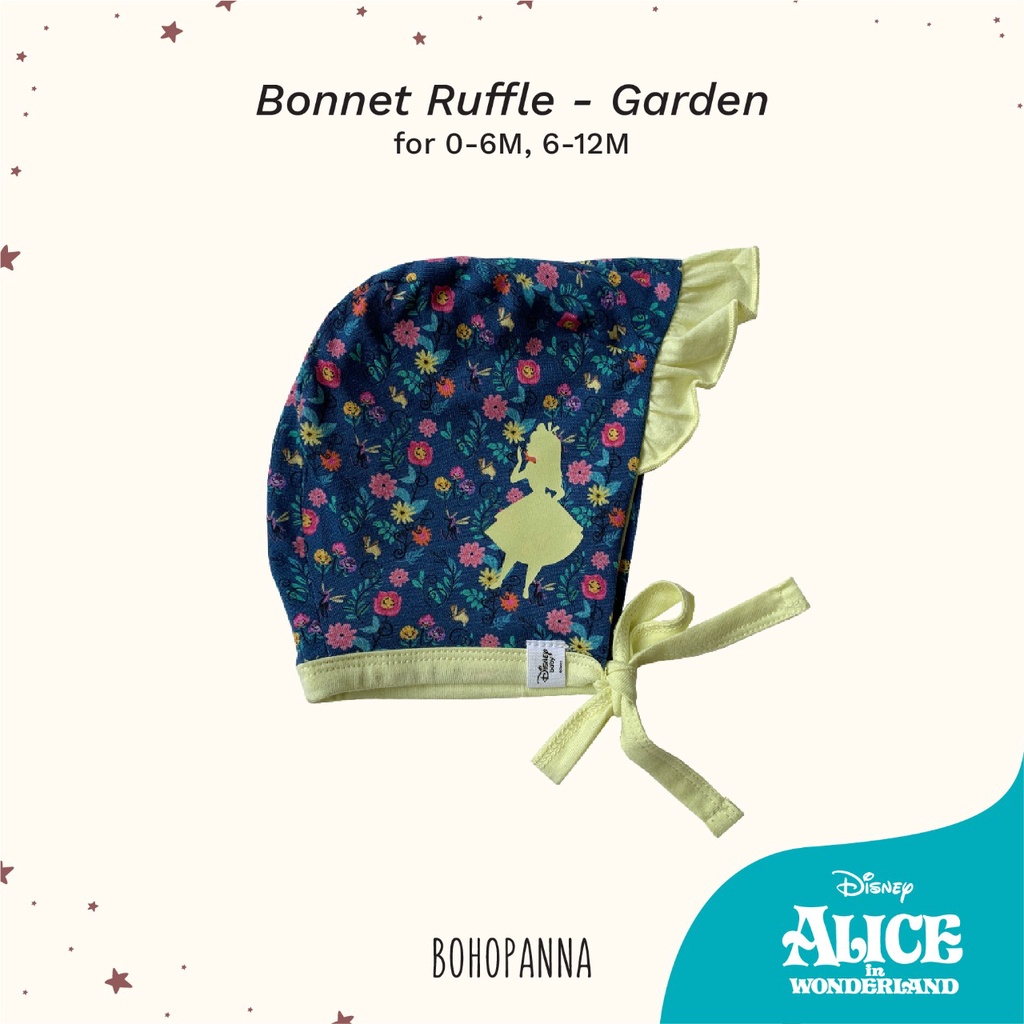 Topi Anak Bayi Perempuan Bonnet Ruffle Bohopanna