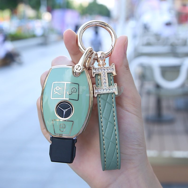 Casing soft Case tpu + Gantungan Kunci Untuk Mercedes Benz CLA GLA GLK AMG GLC C200 B200 S C E Class W213