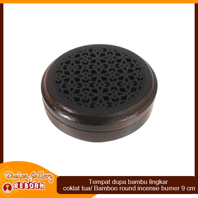 Hiolo Tempat Bakar Dupa Lingkar Round Incense Burner Bambu 9cm II