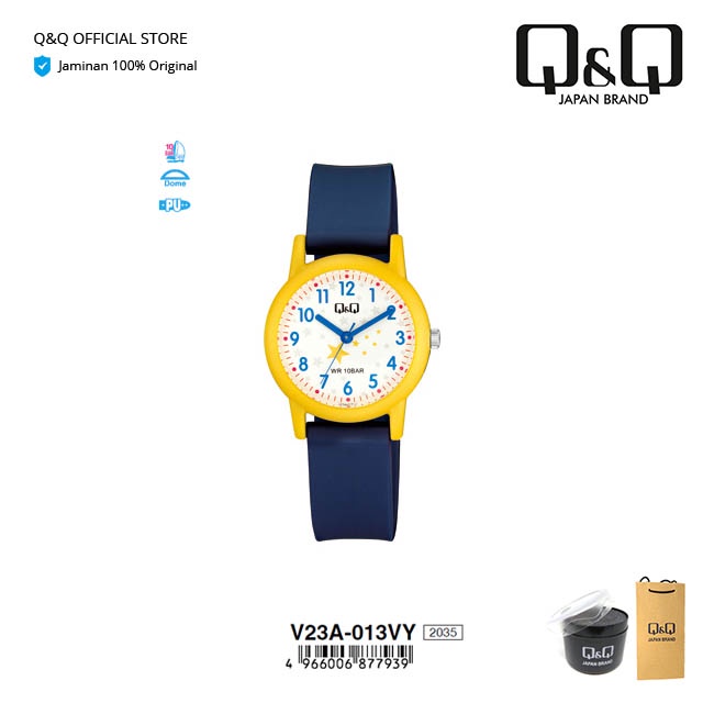 Q&Q QnQ QQ Original Arloji Jam  V23 V23A Tangan Anak Lucu Motif Analog Tahan Air 10 BAR-4
