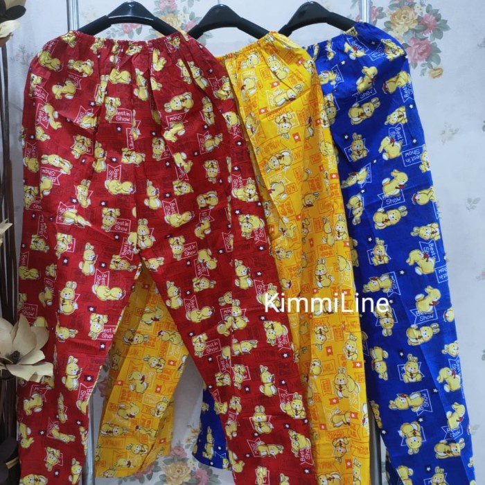 Lucu Baju Tidur Merlin Katun Celana Panjang (Cp ) Ukuran Dewasa Motif Cute Limited