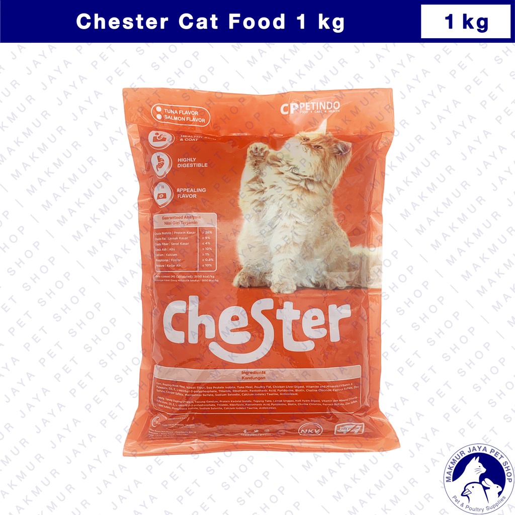 Chester Dry Cat Food Tuna 1 kg Repack / Makanan Kucing Kering 1kg